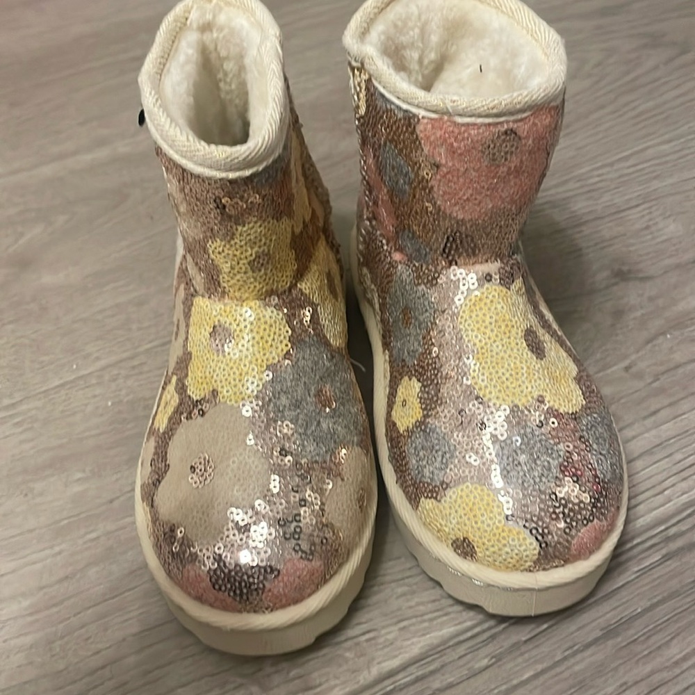 Sequin Flower Seven Boots